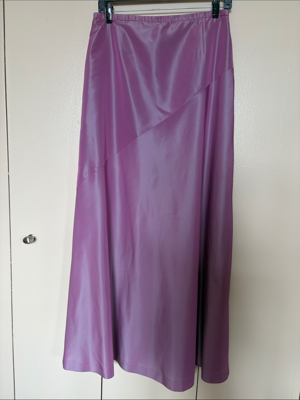 Giorgio Armani Satin Maxi Skirt in Mauve